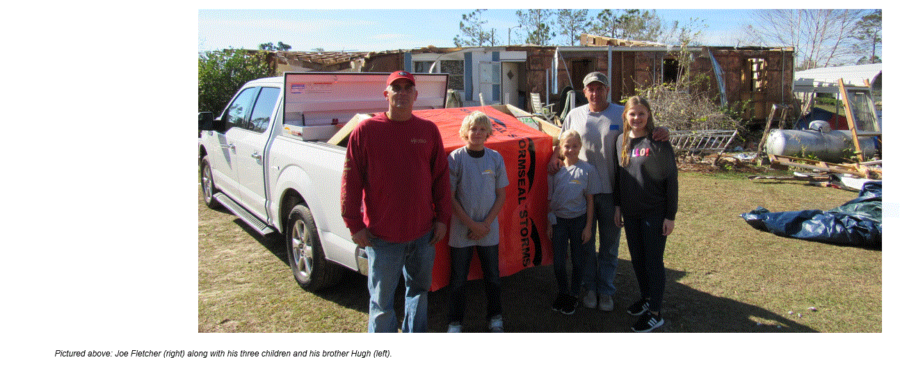 DEC - Caught - Stormseal supports Donalsonville hurricane hero Joe Fletcher in his community rebuilding mission