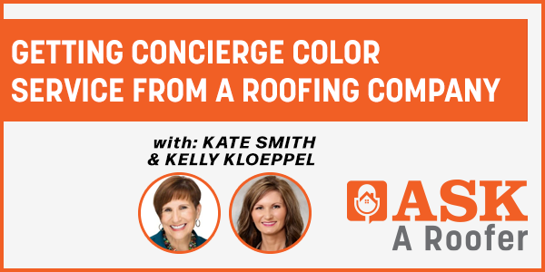 AAR - DaVinci Getting Concierge Color from a Roofing Company