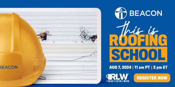 Beacon Pack your lunch, grab a notebook and get ready to attend roofing school!