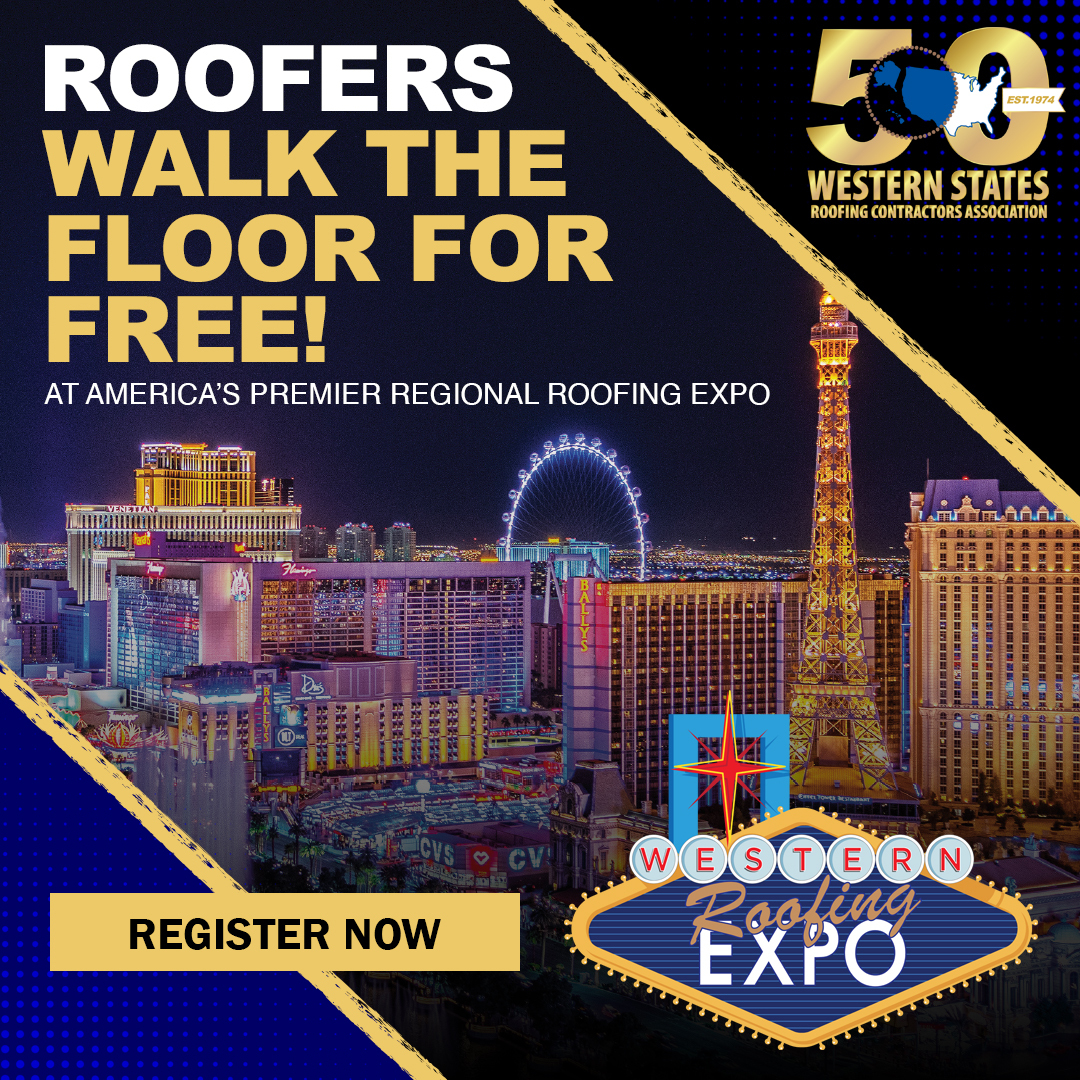 Western States Roofing Expo - Roofers walk the floor free