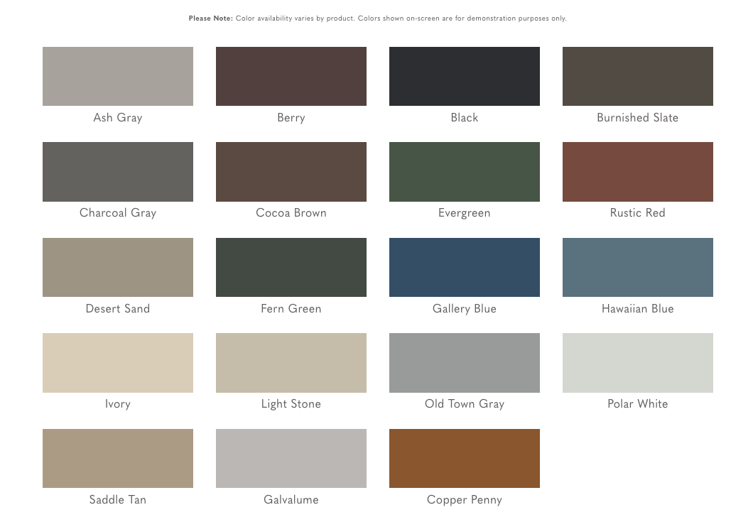 Georgia Metals Color Collection