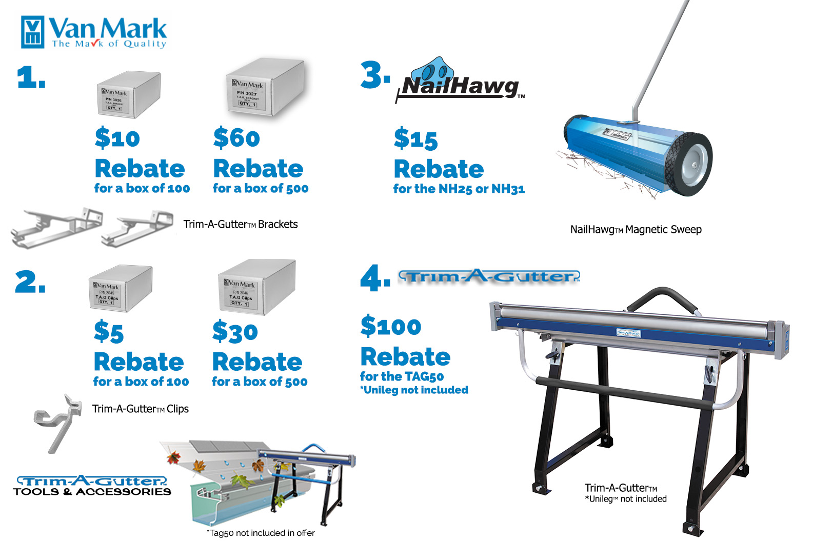 Van Mark - 2025 Spring Rebate - 4 Great Mail-in Offers!