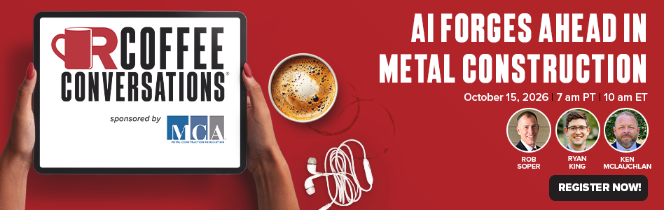 Coffee Conversations - Billboard Ad - AI Forges Ahead in Metal Construction (MCS) Coffee Conversations - Billboard Ad - AI Forges Ahead in Metal Construction (MCS)
